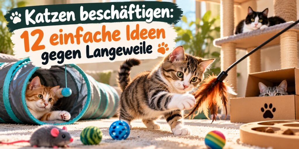 Katzen beschäftigen: 12 einfache Ideen gegen Langeweile